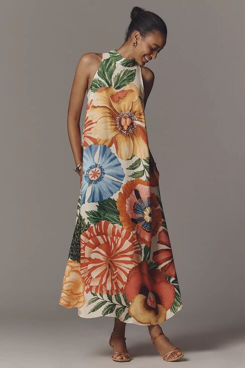 FARM Rio Dresses & Skirts - New Anthropologie X FARM RIO Halter Maxi Dress Size S